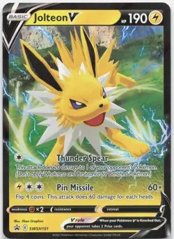 Jolteon V Promo SWSH: Sword & Shield Promo Cards SWSD Lightning Holo SWSH151 201 - Image 1