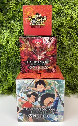 One Piece Card Game TCG - Carrying On His Will- 3 Box Promo -store display - - Image 1