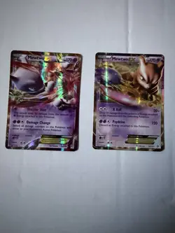 Lot Of 2 Mewtwo Ex Pokemon Cards 52/108 And 62/162 - Image 1
