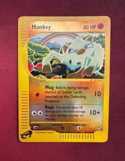 MANKEY 92/147 Aquapolis REVERSE HOLO RH E-Series Pokemon TCG card NM NEAR MINT - Image 1