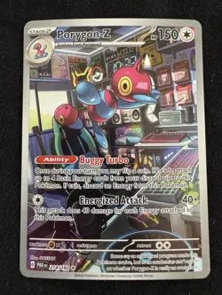Pokemon Card Porygon-Z paradox rift illustration rare full art holo 214/182 - Image 2