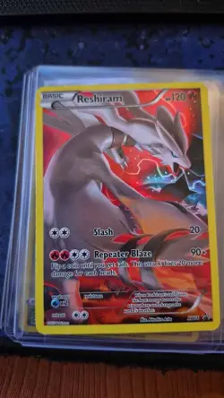 Pokemon TCG Reshiram XY Black Star Promos XY74 Full Art Holo Promo Card - Image 1