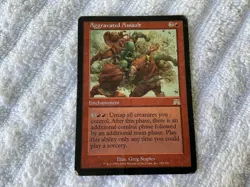 Magic the Gathering MTG 1x Aggravated Assault Onslaught HP - Image 1