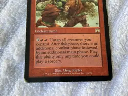 Magic the Gathering MTG 1x Aggravated Assault Onslaught HP - Image 3