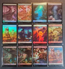 MTG Lorwyn Eclipsed 12 x Full Art Land Foil - Full Set - INR - NM+ - Image 1