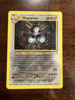 Pokemon TCG Magneton Neo Revelation Holo Card 10/64 Unlimited Rare - Image 1