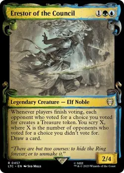 MTG - Erestor of the Council - Showcase Scrolls - Lord of the Rings - Magic - Image 1