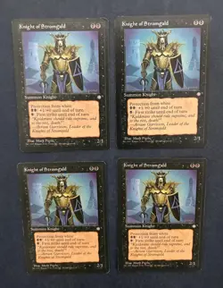 MTG 4X ICE AGE KNIGHT OF STROMGALD MAGIC THE GATHERING CREATURE BLACK UNCOMMON - Image 3