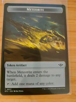 MTG Meteorite Token 0017 Outlaws of Thunder Junction M/NM Free UK P&P - Image 1