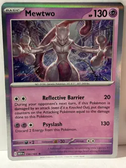 Mewtwo Holo 150/165 SV: Scarlet & Violet 151 NM Pokemon Fast Ship - Image 1