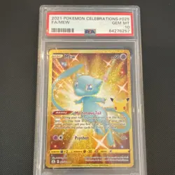 Pokemon Mew Secret Rare Holo Celebrations 025/025 PSA 10 2021 - Image 1