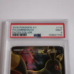 Pokemon Umbreon EX 119/124 PSA 9 Mint XY Fates Collide Full Art 2016 - Image 3