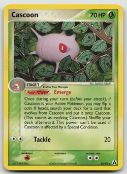 Cascoon 30/92 Legend Maker Uncommon Pokemon TCG Card - Image 1
