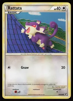 Rattata 64/90 Undaunted Sachiko Adachi Art Pokemon TCG Card - Image 1