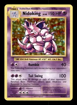 Nidoking 45/108 Holo Rare Evolutions Pokemon Holo Near Mint - Image 1