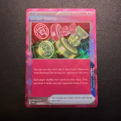 Unfair Stamp 165/167 Sv06 Twilight Masquerade Ace Holo Pokemon TCG - Image 1