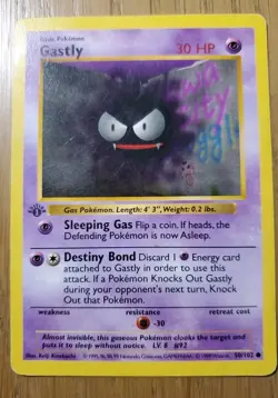Pokemon Gastly 1st Edition Base Set Shadowless Vintage - Wotc - Image 1