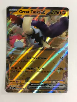Pokemon TCG Scarlet & Violet Base Great Tusk EX 123/198 Near mint - Image 1
