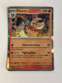 Pokemon TCG 151 Holographic Flareon 136/165 Near Mint - Image 1