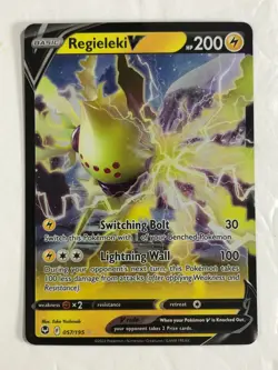Pokemon TCG Silver Tempest Regieleki V 057/195 Near Mint - Image 1