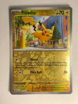 Pokemon TCG Paldea Evolved Reverse Holographic Pikachu 062/193 Near Mint - Image 1