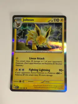 Pokemon TCG 151 Holographic Jolteon 135/165 Near Mint - Image 1