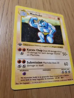 Pokemon Machoke 1st Edition Base Set Shadowless Vintage - Wotc - Image 2