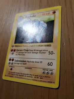 Pokemon Machoke 1st Edition Base Set Shadowless Vintage - Wotc - Image 3