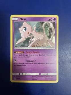 Mew SM215 Sun & Moon 2019 Cosmos Holo Rare Black Star Promo Pokemon TCG NM - Image 1