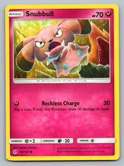 Pokemon TCG SM Base Set Snubbull 90/149 - Image 1