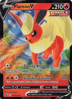 Flareon V SWSH149 Holo Promo Sword & Shield Promo Pokemon Near Mint - Image 1