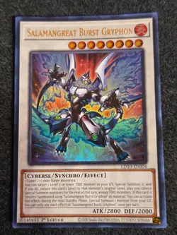 Yugioh Salamangreat Burst Gryphon LD10-EN004 Ultra Rare 1st Ed NM - Image 1