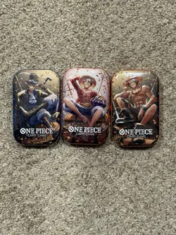 One Piece Tin Pack Set Vol 2 Set of 3 | TS-02 OP-13 | Sealed Bandai English - Image 1