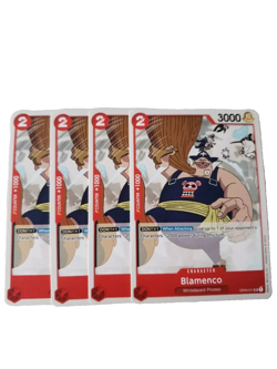 4x Playset NM/M Blamenco OP03-011 One Piece Card Game English TCG - Image 1