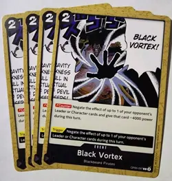 OP09-097 Black Vortex One Piece Card Game Emperors In The New World x4 Playset - Image 1