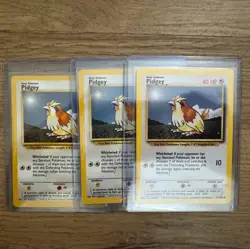 Pidgey Base Set 57/102 Common Pokemon Card LP - Image 1