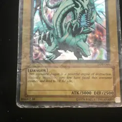 Yugioh Blue-Eyes White Dragon LOB-001 Card 1996 - Image 4