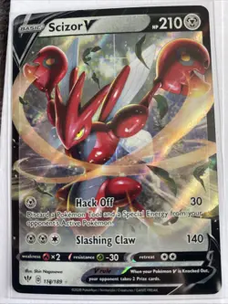 Pokemon Darkness Ablaze Scizor v Ultra Rare Card 118/189 - Image 1