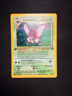 Pokemon Venomoth 13/64 Holo Rare Jungle Set 19991st Edition Card Wizards Coast - Image 1