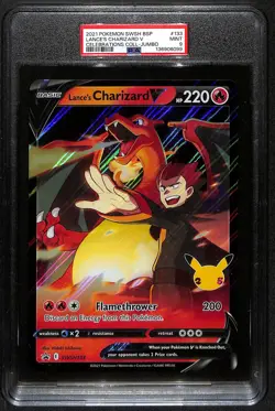 Pokemon Lance's Charizard V Jumbo Card SWSH133 PSA 9 - Image 1