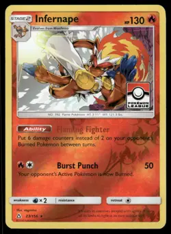 Cards Infernape (Pokemon League) 23/156 League & Championship Cards Holo LP - Image 1