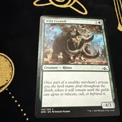 MTG Magic the Gathering Wild Ceratok (150/291) Guilds of Ravnica LP - Image 1