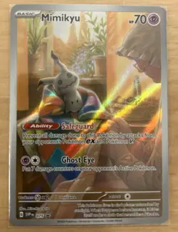 Shiny Mimikyu AR PROMO 075 Paldean Fates Card Pokemon ENGLISH NM - Image 1