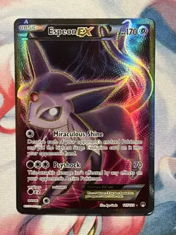 Espeon EX 117/122 Ultra Rare Full Art Holo XY Breakpoint 2016 Pokemon Card MP - Image 1