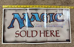 Vintage Magic The Gathering 1990s Magic Sold Here Store Sign Poster 23” X 11” - Image 1