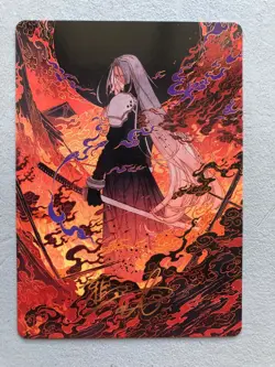 Mtg Carte Magic FFVII Final Fantasy Nibelheim Aflame Art Series Gold stamp NM - Image 1