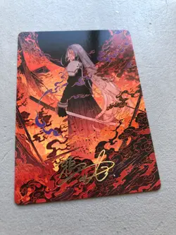 Mtg Carte Magic FFVII Final Fantasy Nibelheim Aflame Art Series Gold stamp NM - Image 2