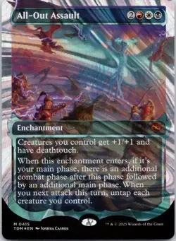 All-Out Assault (Showcase) (Halo Foil) 415 Tarkir: Dragonstorm Near Mint FOIL MT - Image 1