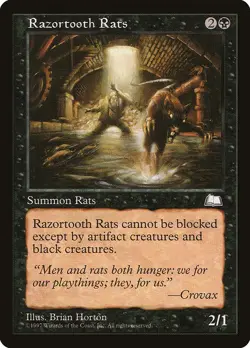 [MTG] Razortooth Rats (078) (WTH) HP-DMG - Image 1