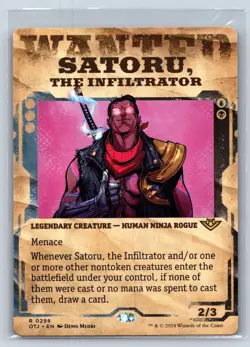 SATORU, THE INFILTRATOR (SHOWCASE) 298 OUTLAWS OF THUNDER JUNCTION MTG NM - Image 1